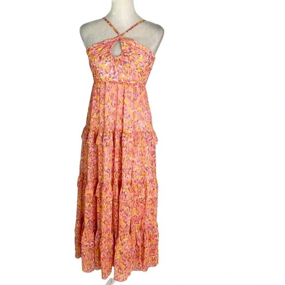 Likely Danielle Floral Printed Tiered  Midi Dress Size 2 NWT - Picture 4 of 11